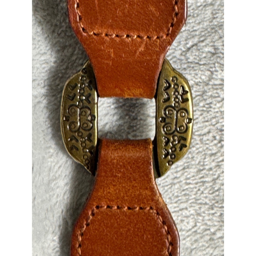 Fossil Genuine Leather Western Buckle Belt Women large Southwestern Style